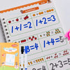 A page from a math workbook showing addition problems like 1+1=2 and 1+4=5 for preschoolers.