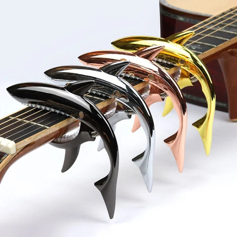 Zinc Alloy Shark Guitar Capo for Acoustic and Electric Guitars