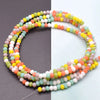 Mixed-Color Rondelle Glass Beads for Jewelry Making