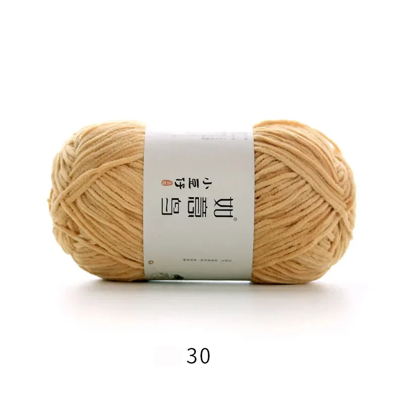 Soft Chenille Yarn for Knitting & Crochet - 50g Ball