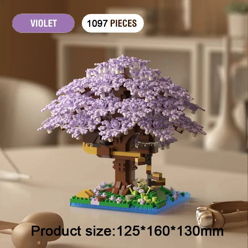 DIY Sakura Cherry Blossom Treehouse Building Kit with Warm Lights