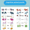 Montessori Wooden Animal Puzzle Set with Storage Box