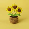 Handmade Crochet Sunflower in Pot
