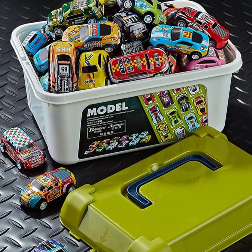 Diecast Pull-Back Car Set - Mini Vehicle Collection for Kids