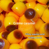 Yellow caramel pudding squishy stress relief balls filled with sequins and petal building blocks