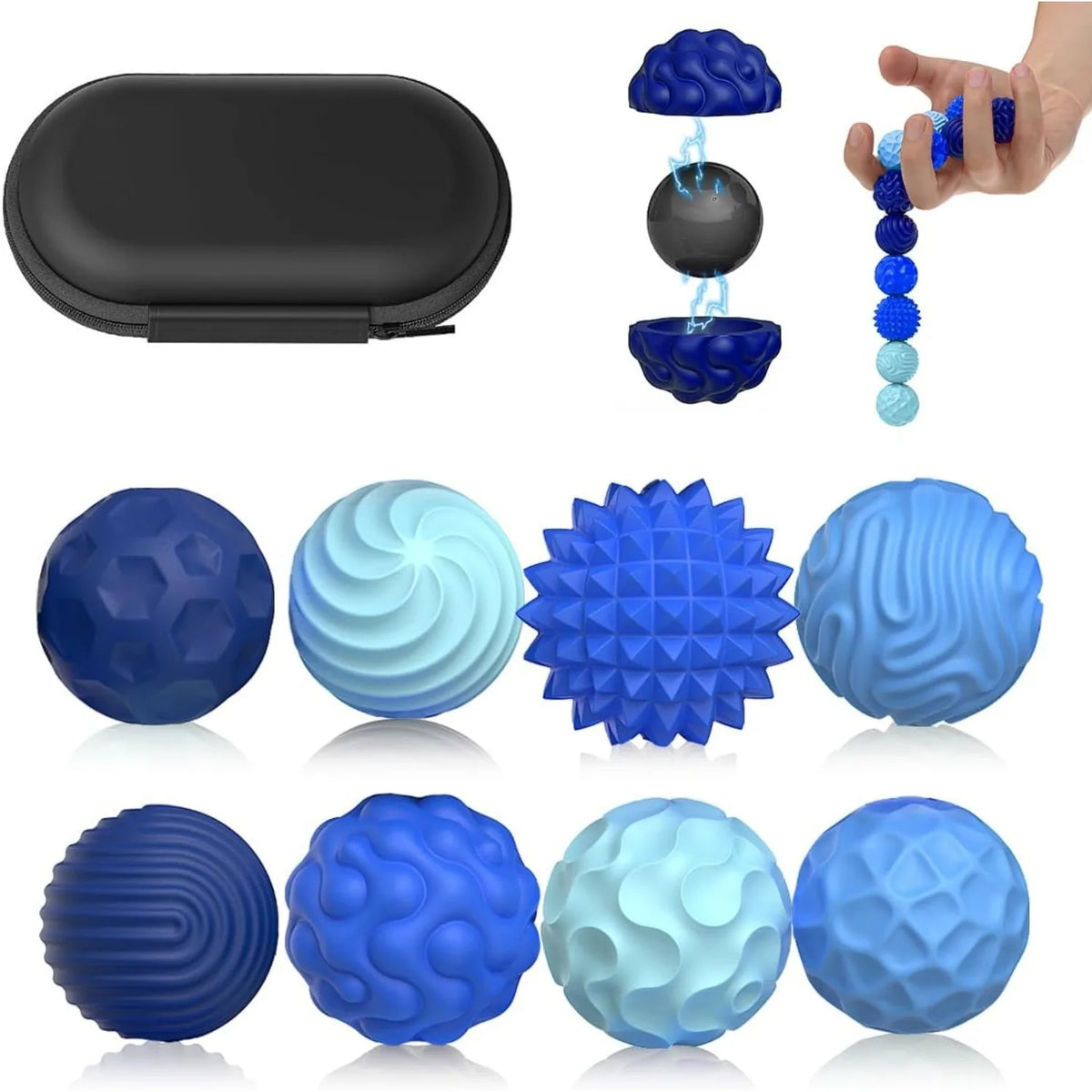 Silicone Magnetic Fidget Balls with Storage Box