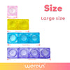 A set of colorful, translucent jelly building blocks in various sizes and colors.