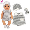 Doll Outfit Set with Hat for 17-43 cm Baby Dolls