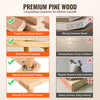 Premium pine wood sensory activity table for kids with a double-sided top and foldable bins
