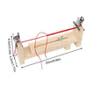 Adjustable wooden bracelet weaving jig with clips used for crafting and jewelry making