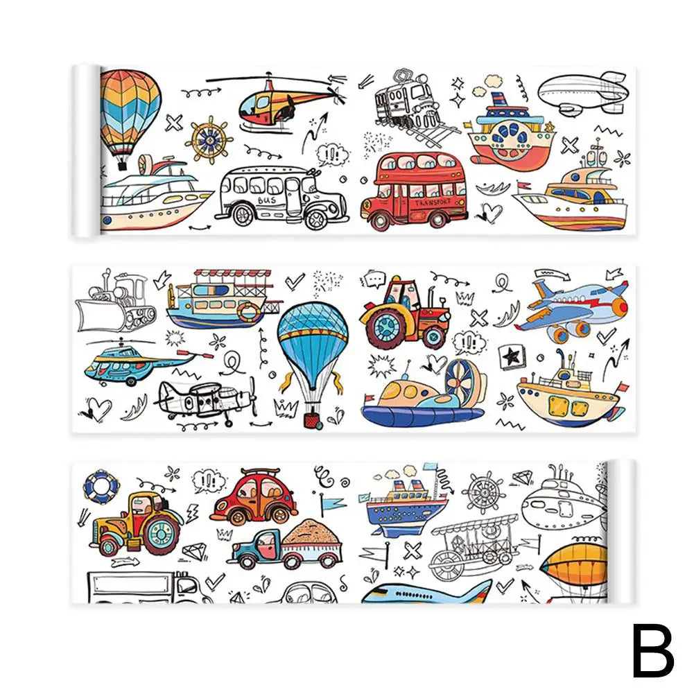 Kids' Creative Drawing Scroll with Fun Themes