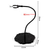 A black adjustable snake bone stand with a 3cm neck and 11cm base, used for action figures and models.