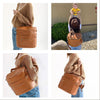 PU Leather Diaper Backpack with Changing Pad and Stroller Straps