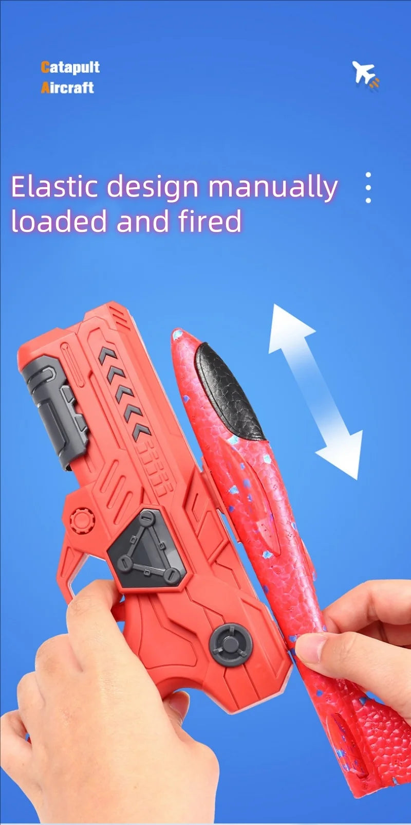 Foam Plane Launcher – Outdoor Catapult Toy for Kids