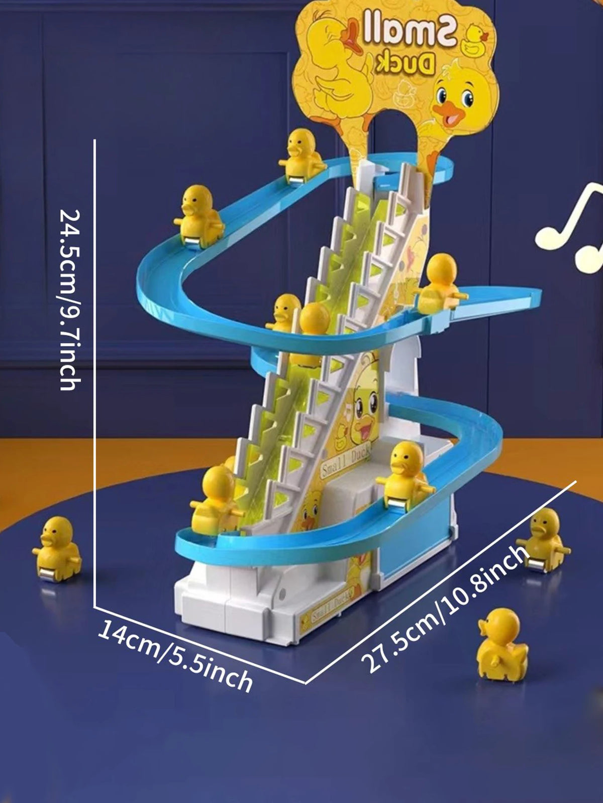Musical Duckling Climbing Stairs Toy