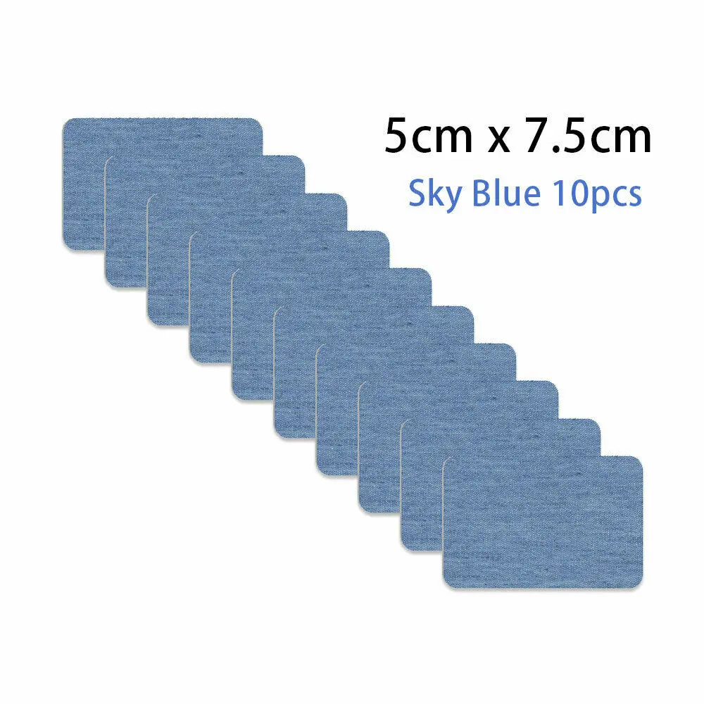 Iron-On Denim Patches for Jeans Repair & DIY Crafts