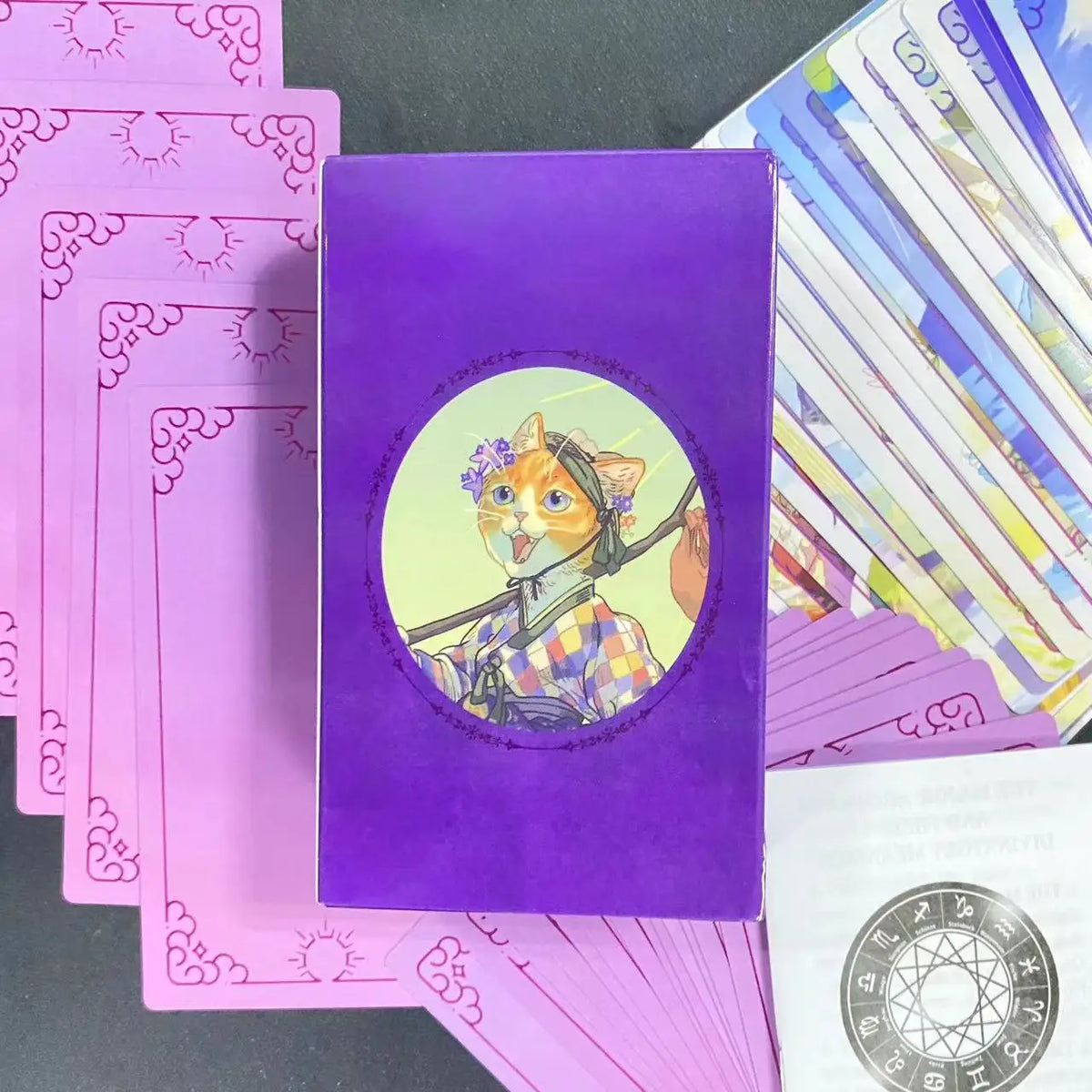 Purple Cat Tarot Card Deck with Guidebook