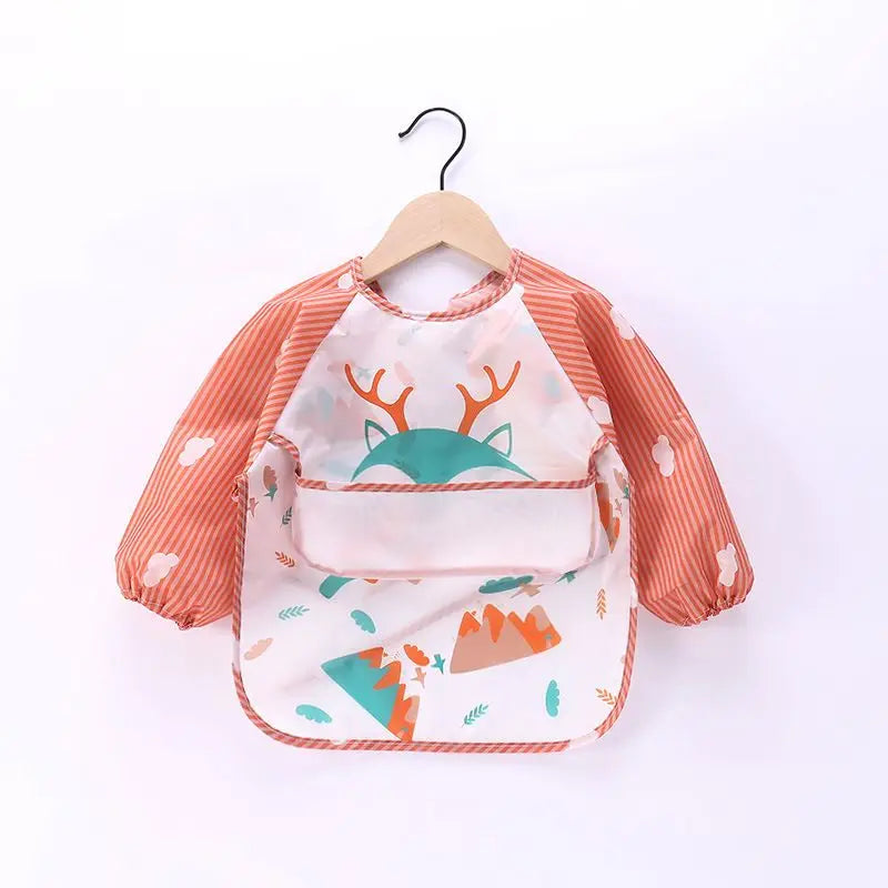 Waterproof Long Sleeve Baby Bib with Full Sleeve Protection