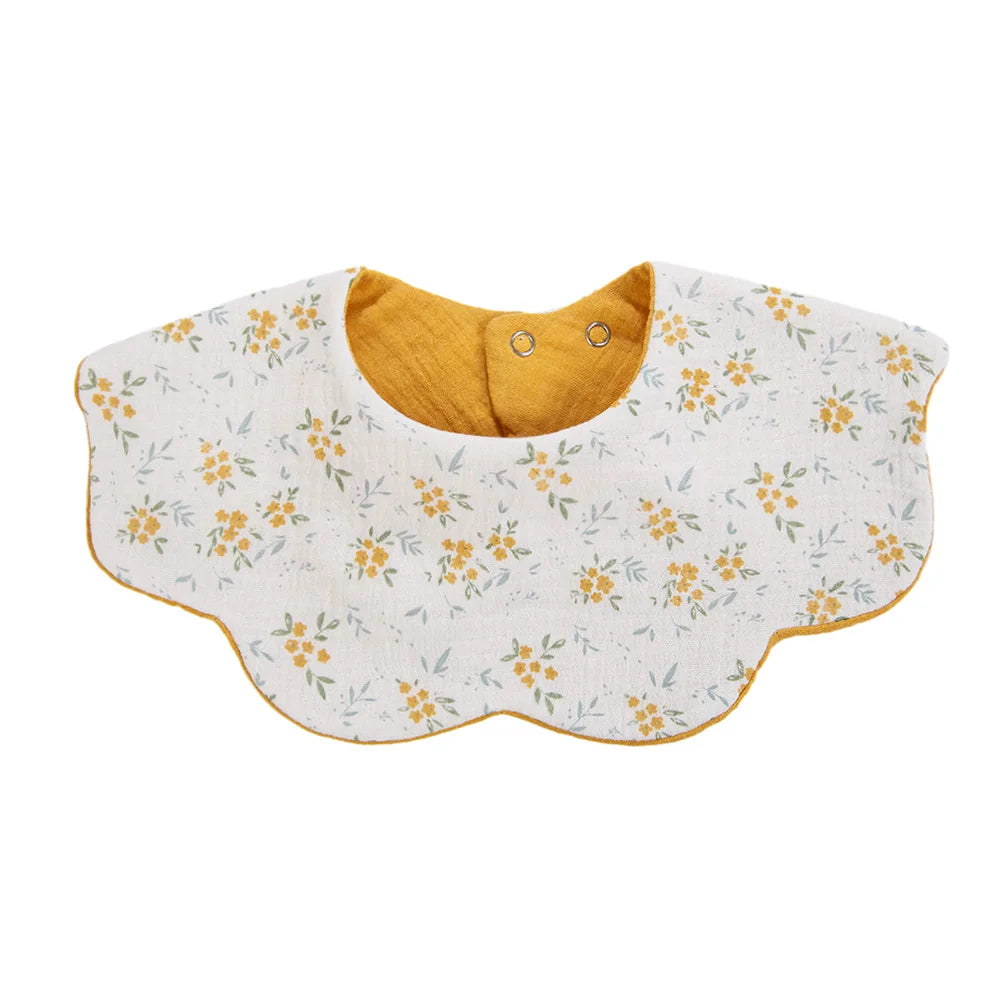 6-Layer Muslin Cotton Baby Bibs with Waterproof Backing