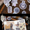 Vintage Alchemy Washi Sticker Pack – 50 Unique Metal-Inspired Designs for DIY Crafts