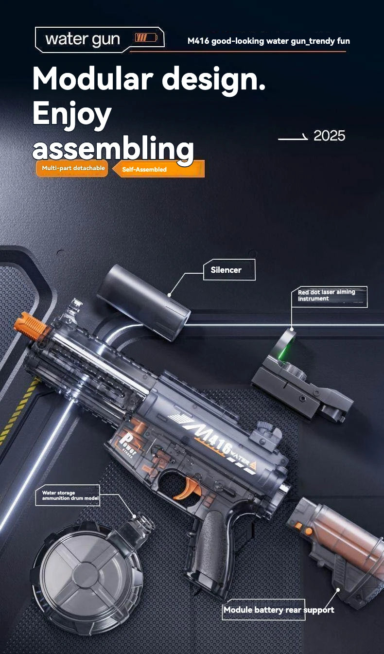 M416 Electric Water Gun with Rapid-Fire Action