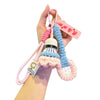 Crochet Badminton Keychain - Cute Knitted Sports Bag Charm