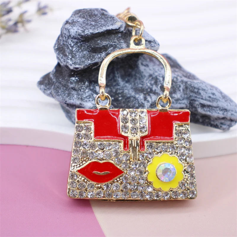 Crystal Rhinestone Handbag Keychain