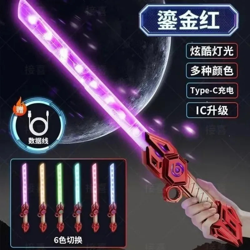 Double-Edged Telescopic Lightsaber with Glowing Effects