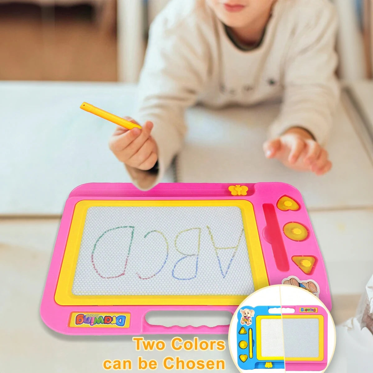 Kids' Magnetic Drawing Board with Colorful Graffiti Fun