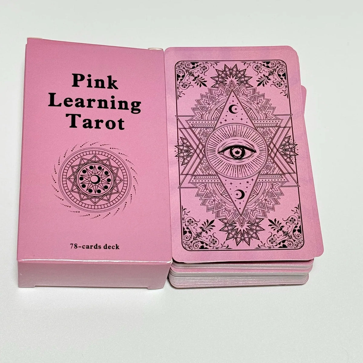 Pink Rider-Waite Tarot Cards – 78-Card English Deck with Keywords