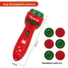 Red Christmas projection flashlight with six random cards for kids