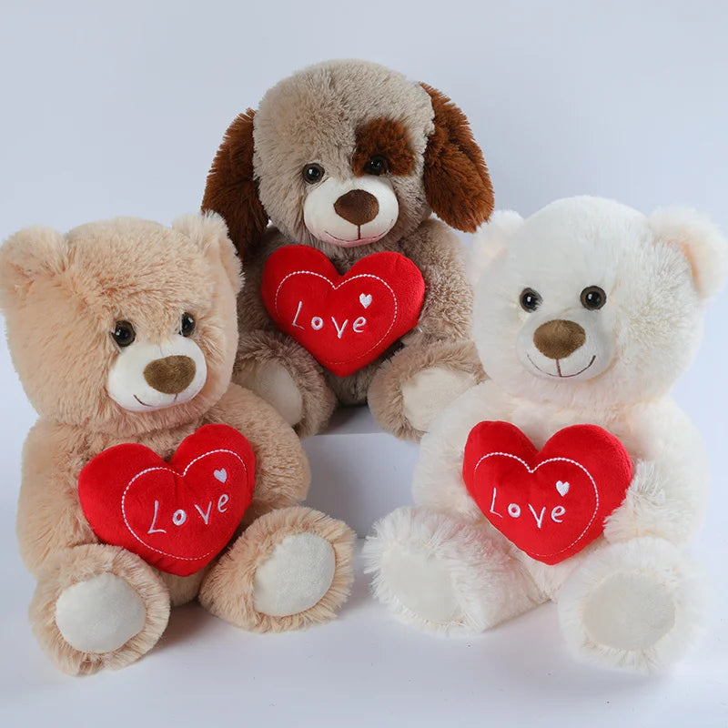 Heart-Shaped Teddy Bear Plush with Fairy Wings – 25cm