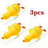 Three yellow duck squishy toys for stress relief and sensory play