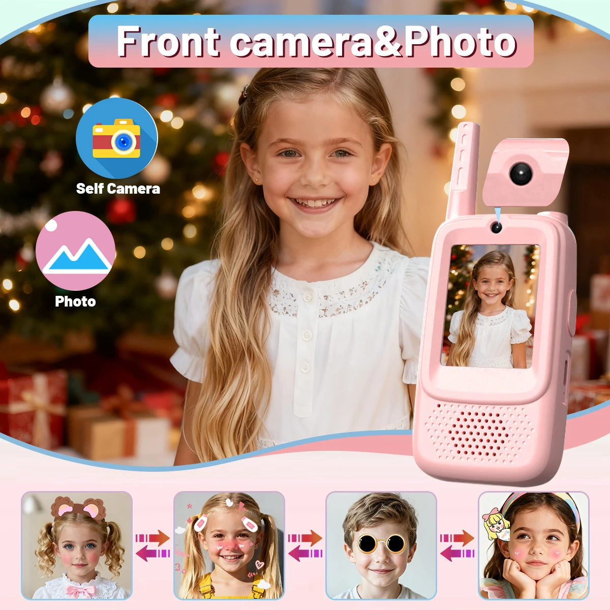 Kids' Video Walkie-Talkies with Voice, Emoji, and Photo Sharing