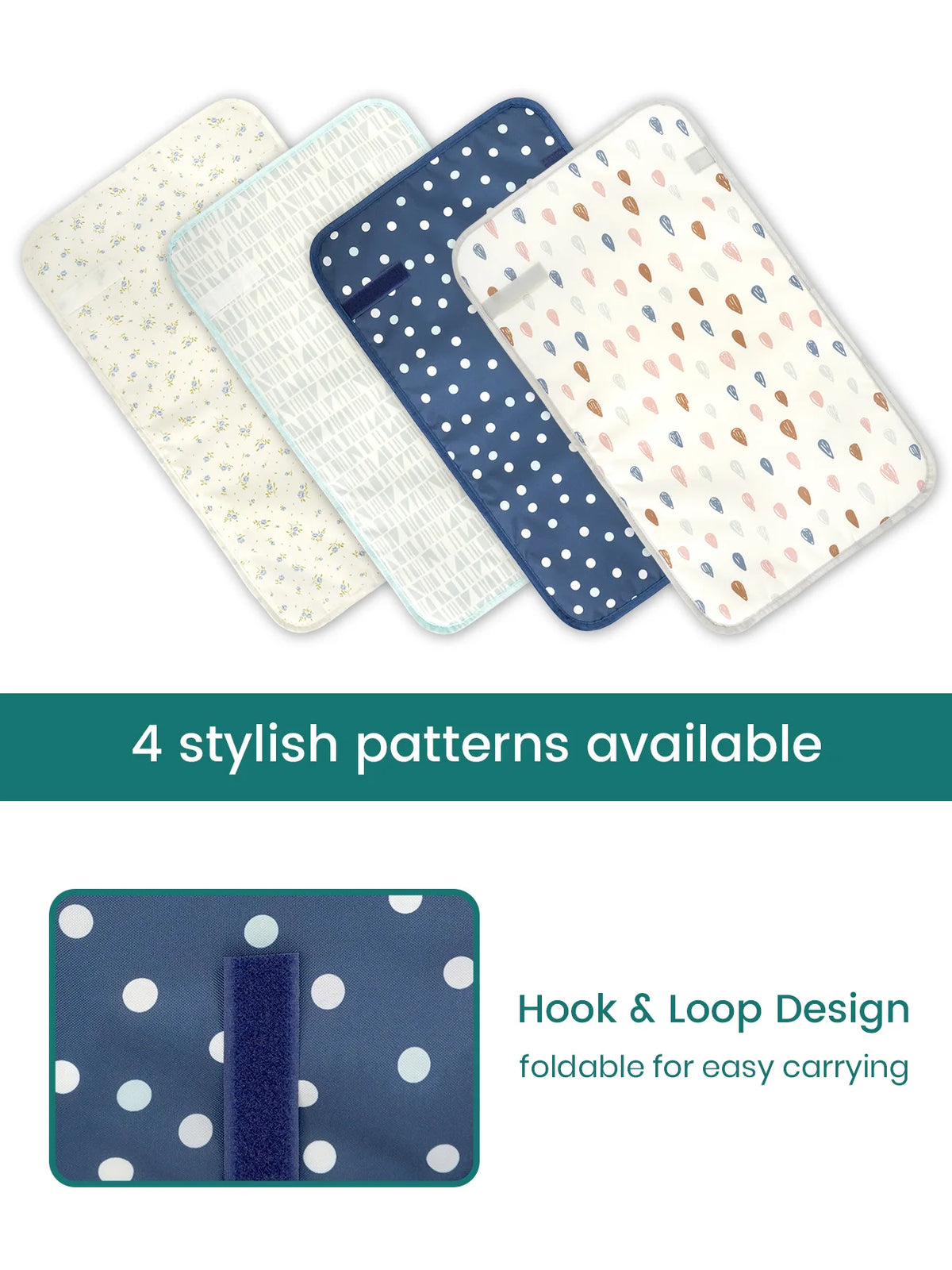 Portable Waterproof Diaper Changing Pad with Foldable Design