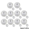 A collection of clear, spherical squishy stress ball covers and refills.