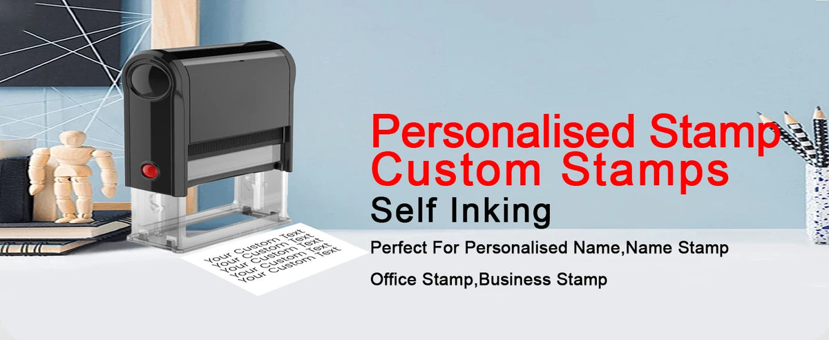 Customizable Self-Inking Rubber Stamp