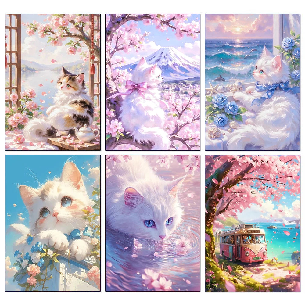 Cat Lover Diamond Painting Kit — DIY Full Drill Craft for Home Wall Decor