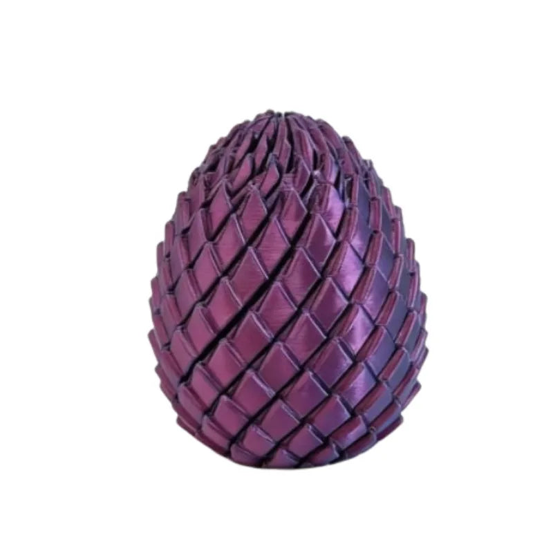 A purple, textured dragon egg fidget toy with a scale-like pattern.