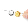 Silver and gold crystal glass sunflower claw rhinestones for sewing