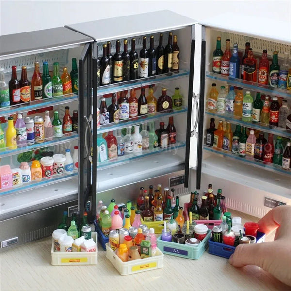 Miniature Play Refrigerator with Light & Sound for Kids