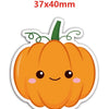 An orange pumpkin with a smiling face, used as an autumn flatback resin décor for DIY crafts.