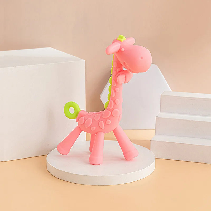 Adorable Giraffe Silicone Baby Teether