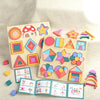 Wooden Rainbow Shape Sorting Puzzle for Kids