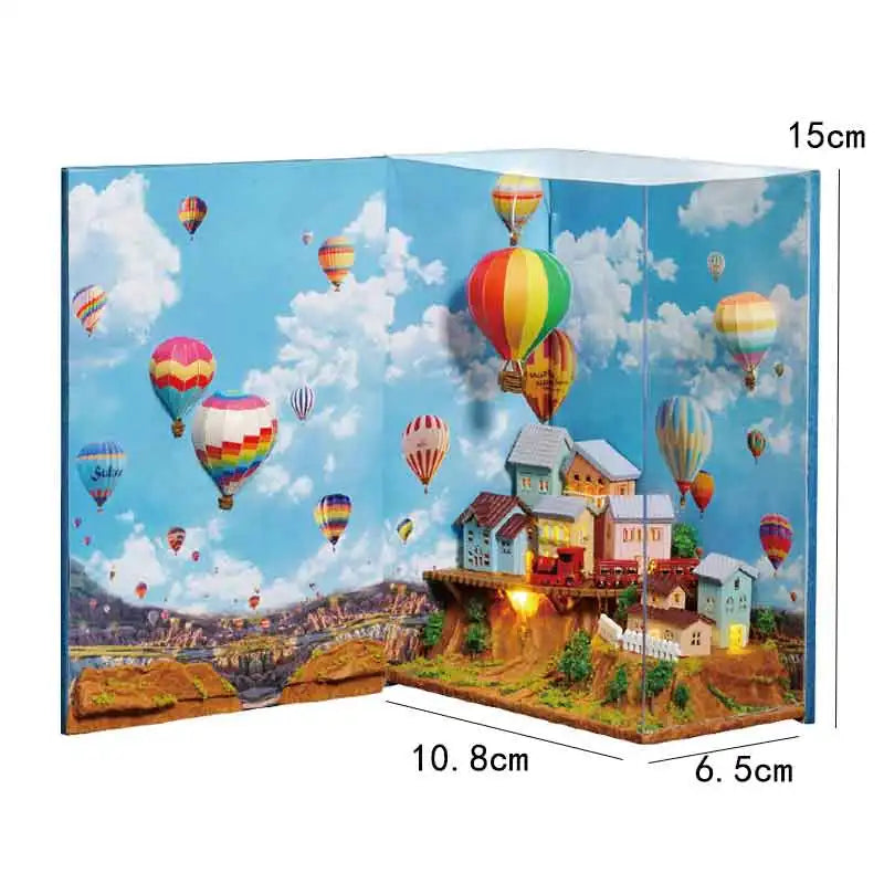 DIY Book Nook Kit – Magic House Wooden 3D Puzzle Bookshelf Insert