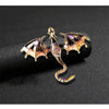 Enamel Dragon Brooch with Rhinestone Accents