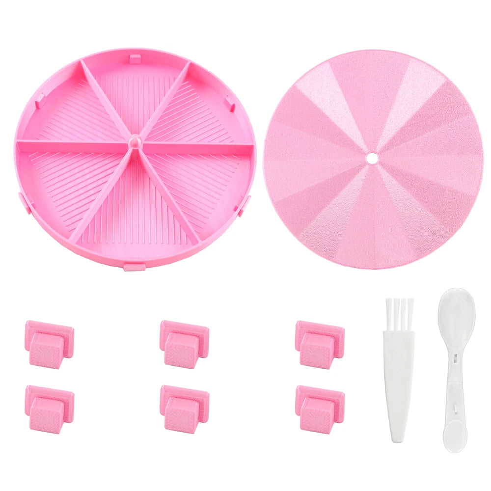 Rotating Diamond Painting Storage Tray with Divided Compartments