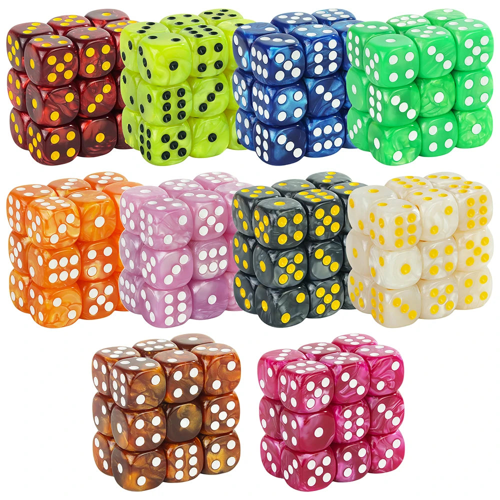 Marble Acrylic Dice Set – 16mm Round Corner Tabletop Dice