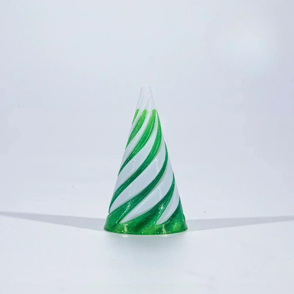 3D Printed Spiral Cone Passthrough Pyramid Sculpture