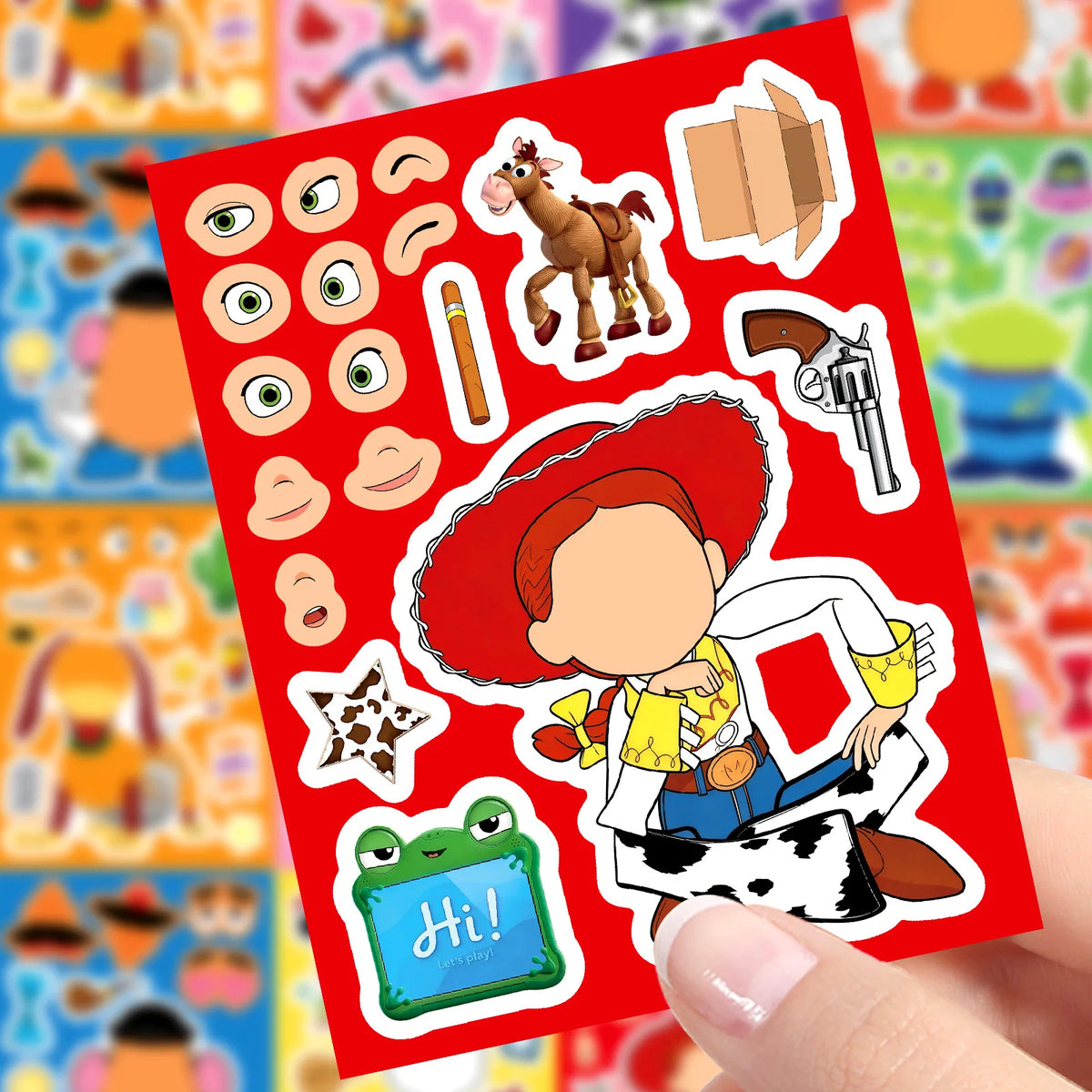 Toy Story Make a Face Sticker Set - Reusable Puzzle Stickers for Kids